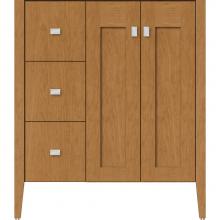 Strasser Woodenwork 56.326 - 30 X 21.5 X 34.5 Newhalem Vanity Nh Shaker/Slab Nat Cherry Lh