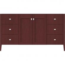Strasser Woodenwork 56.137 - 60 X 19 X 34.5 Newhalem Vanity Nh Shaker/Slab Dk Cherry Sb