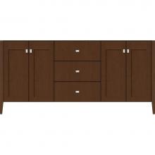 Strasser Woodenwork 56.078 - 72 X 19 X 34.5 Newhalem Vanity Nh Shaker/Slab Pecan Cherry Db