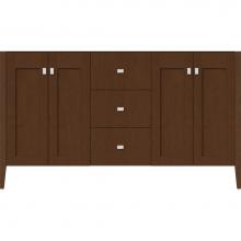 Strasser Woodenwork 56.130 - 60 X 19 X 34.5 Newhalem Vanity Nh Shaker/Slab Pecan Cherry Db