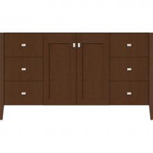 Strasser Woodenwork 56.129 - 60 X 19 X 34.5 Newhalem Vanity Nh Shaker/Slab Pecan Cherry Sb