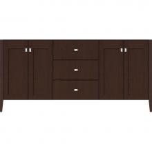 Strasser Woodenwork 56.085 - 72 X 19 X 34.5 Newhalem Vanity Nh Shaker/Slab Choc Cherry Db