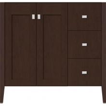 Strasser Woodenwork 56.292 - 36 X 19 X 34.5 Newhalem Vanity Nh Shaker/Slab Choc Cherry Rh