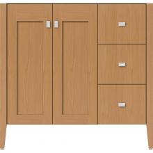 Strasser Woodenwork 56.274 - 36 X 19 X 34.5 Newhalem Vanity Nh Shaker/Slab Nat Oak Rh