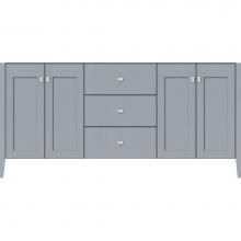 Strasser Woodenwork 56.059 - 72 X 21.5 X 34.5 Newhalem Vanity Nh Shaker/Slab Silver Oak Db