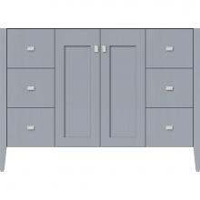 Strasser Woodenwork 56.149 - 48 X 21.5 X 34.5 Newhalem Vanity Nh Shaker/Slab Silver Oak Sb