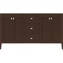 Strasser Woodenwork 54-702 - 60 X 21.5 X 34.5 Newhalem Vanity Nh Shaker/Slab Dusky Oak Db