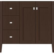 Strasser Woodenwork 56.290 - 36 X 19 X 34.5 Newhalem Vanity Nh Shaker/Slab Choc Oak Lh