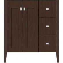 Strasser Woodenwork 54-599 - 30 X 19 X 34.5 Newhalem Vanity Nh Shaker/Slab Dusky Oak Rh