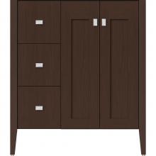 Strasser Woodenwork 56.335 - 30 X 21.5 X 34.5 Newhalem Vanity Nh Shaker/Slab Choc Oak Lh