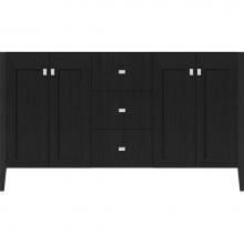 Strasser Woodenwork 56.116 - 60 X 21.5 X 34.5 Newhalem Vanity Nh Shaker/Slab Midnight Oak Db