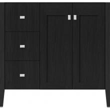 Strasser Woodenwork 56.296 - 36 X 19 X 34.5 Newhalem Vanity Nh Shaker/Slab Midnight Oak Lh