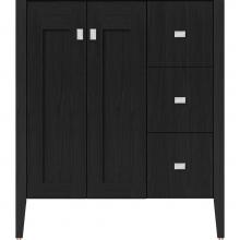 Strasser Woodenwork 56.385 - 30 X 19 X 34.5 Newhalem Vanity Nh Shaker/Slab Midnight Oak Rh
