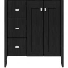 Strasser Woodenwork 56.386 - 30 X 19 X 34.5 Newhalem Vanity Nh Shaker/Slab Midnight Oak Lh