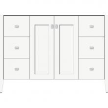 Strasser Woodenwork 56.165 - 48 X 19 X 34.5 Newhalem Vanity Nh Shaker/Slab Sat White Sb