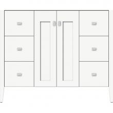 Strasser Woodenwork 56.180 - 42 X 21.5 X 34.5 Newhalem Vanity Nh Shaker/Slab Sat White Sb