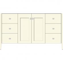 Strasser Woodenwork 56.125 - 60 X 19 X 34.5 Newhalem Vanity Nh Shaker/Slab Sat Biscuit Sb