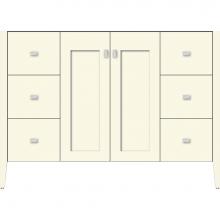 Strasser Woodenwork 56.151 - 48 X 21.5 X 34.5 Newhalem Vanity Nh Shaker/Slab Sat Biscuit Sb