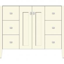 Strasser Woodenwork 56.196 - 42 X 19 X 34.5 Newhalem Vanity Nh Shaker/Slab Sat Biscuit Sb