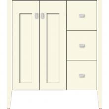 Strasser Woodenwork 56.355 - 30 X 19 X 34.5 Newhalem Vanity Nh Shaker/Slab Sat Biscuit Rh
