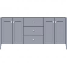 Strasser Woodenwork 56.072 - 72 X 19 X 34.5 Newhalem Vanity Nh Shaker/Slab Sat Silver Db