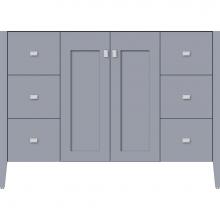 Strasser Woodenwork 56.162 - 48 X 19 X 34.5 Newhalem Vanity Nh Shaker/Slab Sat Silver Sb