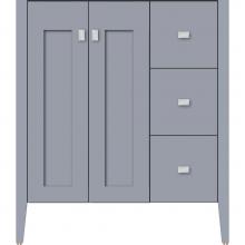 Strasser Woodenwork 56.343 - 30 X 19 X 34.5 Newhalem Vanity Nh Shaker/Slab Sat Silver Rh