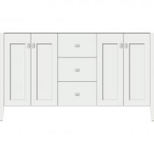 Strasser Woodenwork 56.098 - 60 X 21.5 X 34.5 Newhalem Vanity Nh Shaker/Slab Powder Grey Db