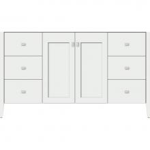 Strasser Woodenwork 56.127 - 60 X 19 X 34.5 Newhalem Vanity Nh Shaker/Slab Powder Grey Sb