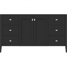 Strasser Woodenwork 56.089 - 60 X 21.5 X 34.5 Newhalem Vanity Nh Shaker/Slab Sat Black Sb