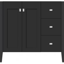 Strasser Woodenwork 56.256 - 36 X 19 X 34.5 Newhalem Vanity Nh Shaker/Slab Sat Black Rh