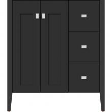 Strasser Woodenwork 56.346 - 30 X 19 X 34.5 Newhalem Vanity Nh Shaker/Slab Sat Black Rh