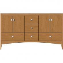 Strasser Woodenwork 35.109 - 60 X 18 X 34.5 Wallingford Vanity Slab Nat Cherry Db