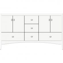 Strasser Woodenwork 35.173 - 60 X 18 X 34.5 Wallingford Vanity Slab Sat White Db