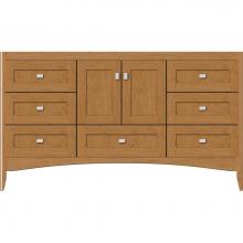 Strasser Woodenwork 33.901 - 60 X 21 X 34.5 Wallingford Vanity Shaker Nat Cherry Sb