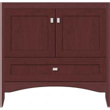 Strasser Woodenwork 35-051 - 36 X 21 X 34.5 Wallingford Town Vanity Shaker Dk Cherry 3 Drw