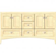 Strasser Woodenwork 33.104 - 60 X 21 X 34.5 Wallingford Vanity Shaker Nat Maple Db