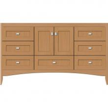 Strasser Woodenwork 33.512 - 60 X 21 X 34.5 Wallingford Vanity Shaker Nat Oak Sb