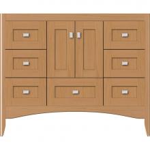 Strasser Woodenwork 35-296 - 42 X 18 X 34.5 Wallingford Town Vanity Shaker Nat Oak 6 Drw