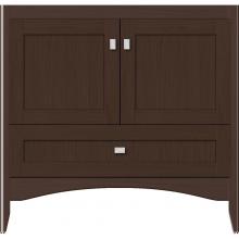 Strasser Woodenwork 35-049 - 36 X 21 X 34.5 Wallingford Town Vanity Shaker Choc Oak 3 Drw