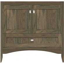 Strasser Woodenwork 35-052 - 36 X 21 X 34.5 Wallingford Town Vanity Shaker Dusky Oak 3 Drw