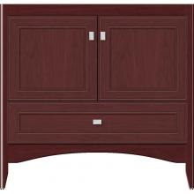 Strasser Woodenwork 34-870 - 36 X 18 X 34.5 Wallingford Town Vanity Deco Miter Dk Cherry 3 Drw