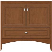 Strasser Woodenwork 35-016 - 36 X 21 X 34.5 Wallingford Town Vanity Deco Miter Cinn Cherry 3 Drw