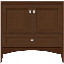 Strasser Woodenwork 34-867 - 36 X 18 X 34.5 Wallingford Town Vanity Deco Miter Pecan Cherry 3 Drw