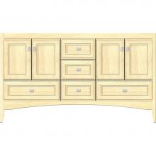 Strasser Woodenwork 36.079 - 60 X 18 X 34.5 Wallingford Vanity Deco Miter Nat Maple Db