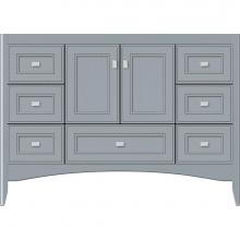 Strasser Woodenwork 36.218 - 48 X 21 X 34.5 Wallingford Vanity Deco Miter Silver Oak Sb