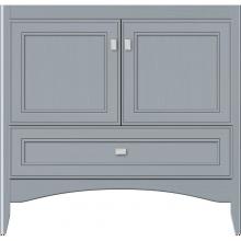 Strasser Woodenwork 34-883 - 36 X 18 X 34.5 Wallingford Town Vanity Deco Miter Silver Oak 3 Drw