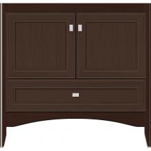 Strasser Woodenwork 35-015 - 36 X 21 X 34.5 Wallingford Town Vanity Deco Miter Choc Oak 3 Drw