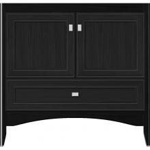 Strasser Woodenwork 34-873 - 36 X 18 X 34.5 Wallingford Town Vanity Deco Miter Midnight Oak 3 Drw