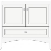 Strasser Woodenwork 35-029 - 36 X 21 X 34.5 Wallingford Town Vanity Deco Miter Sat White 3 Drw